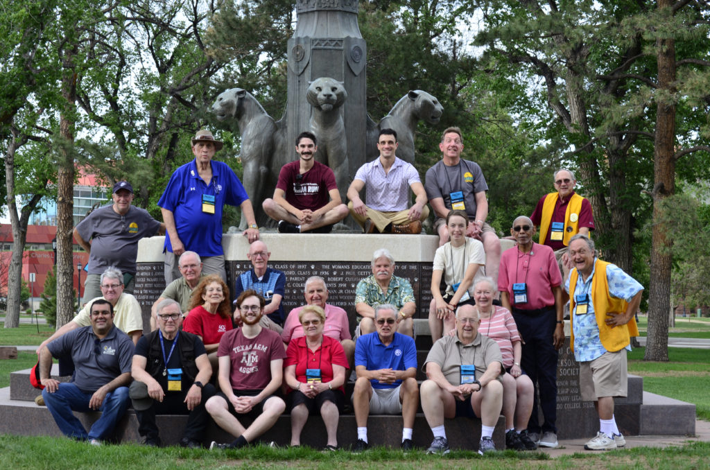 ANA Memebrs Sitting By Fountain During Summer Seminar